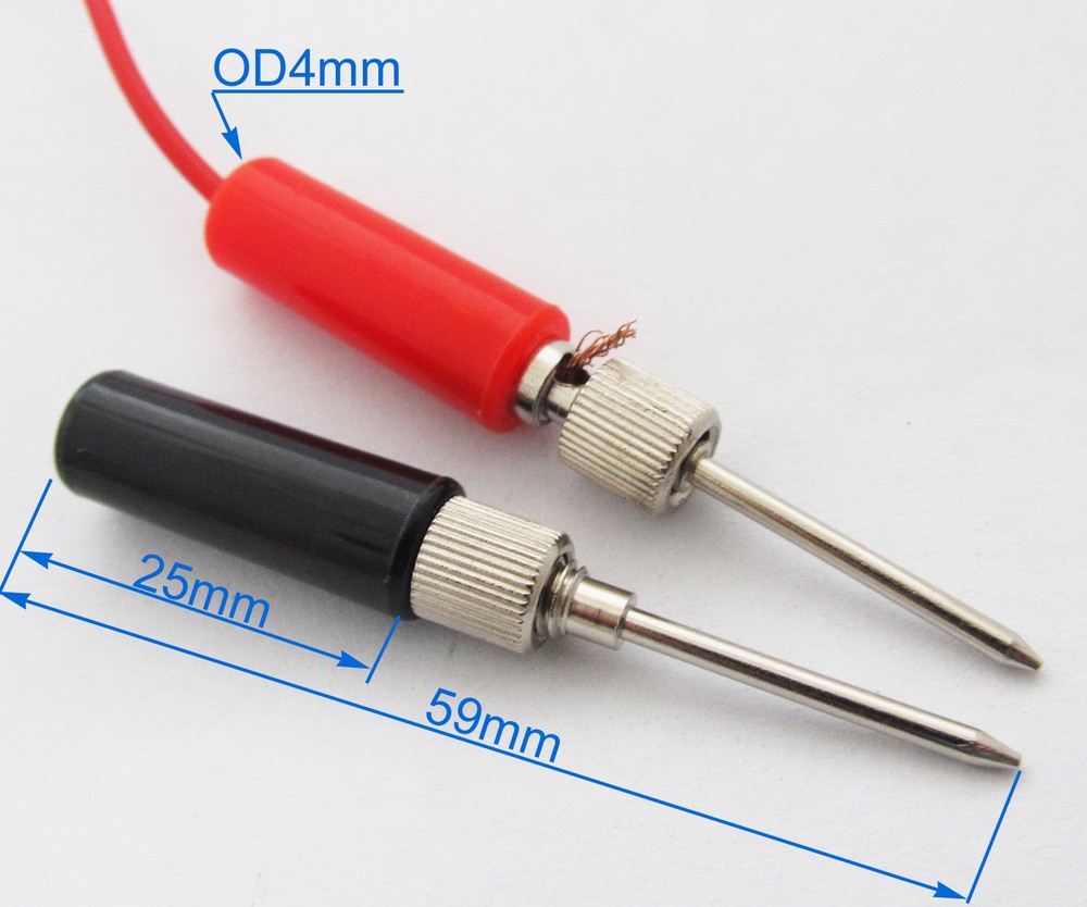 4pcs DIY Multimeter Test Probe without Cable Assemble & No Solder Short Handle
