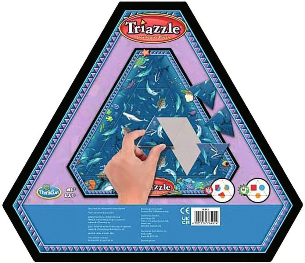 Think Fun Triazzle Picture Brain Puzzle Multi-Pack -Frog-Dolphin Memory