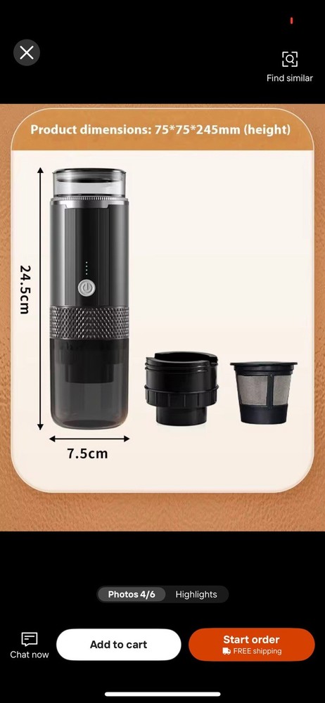 Portable Espresso Coffee Machine Tea K Cup Type C Black