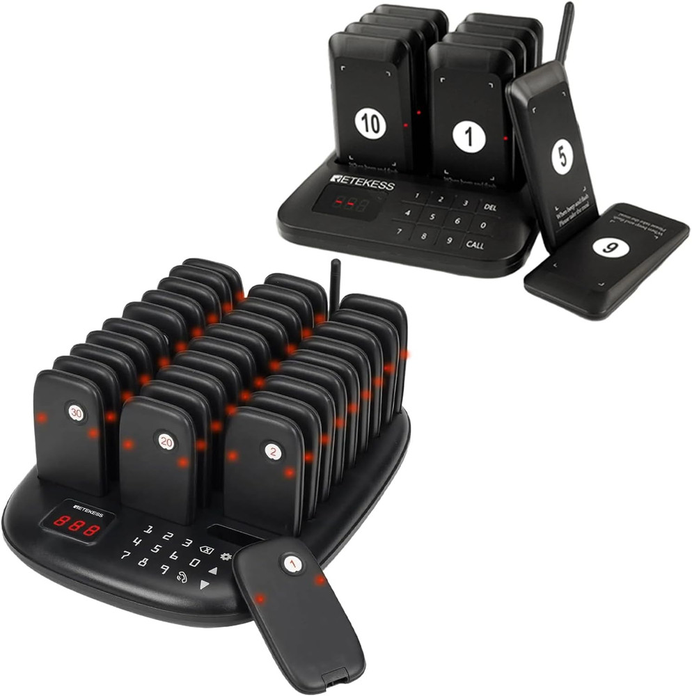 TD175P Restaurant Paging System Bundle with  TD157S Vibration Paging System Buzz