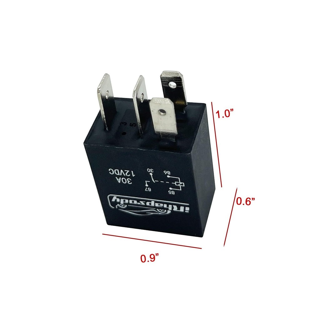 4-pin 12vdc 30amp Normal Open Micro Relay Multi-Purpose Replacement Relays
