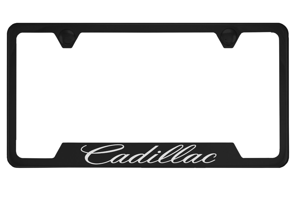 Black License Plate Frame For Cadillac