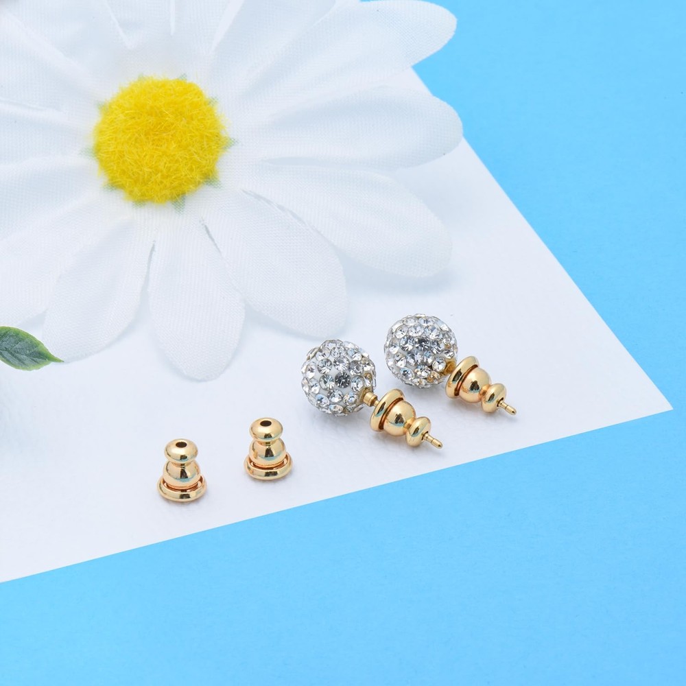 Earring Backs Replacements,Bullet Earring Backs for Studs/Droopy Ears, Secure...