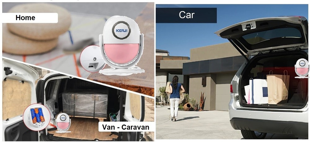 Motorhome-Caravan-Campervan Security Alarm System Motion Sensor Siren+2 Remotes