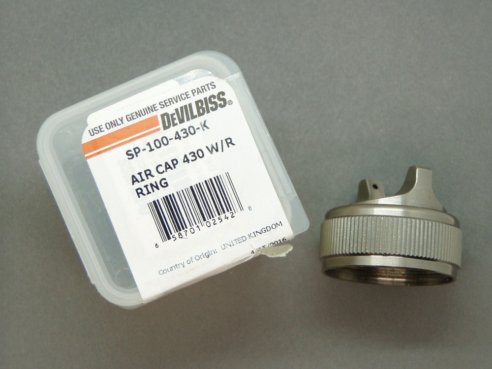Devilbiss Compact SP-100-430-K, COM 430 Air Cap w/ Ret. Ring New Open Box