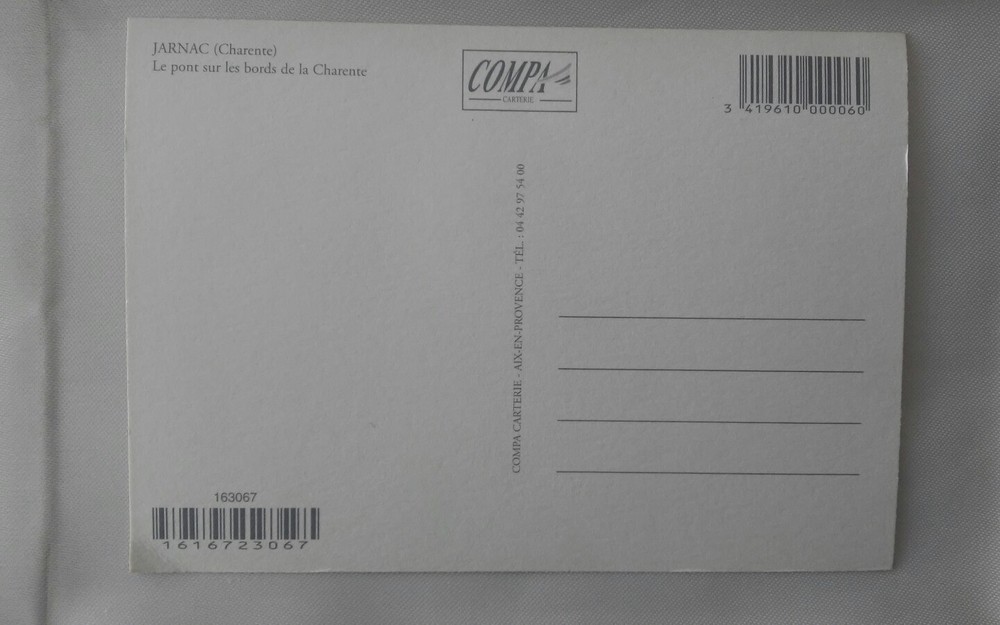 Compa Carterie Jarnac Postcard