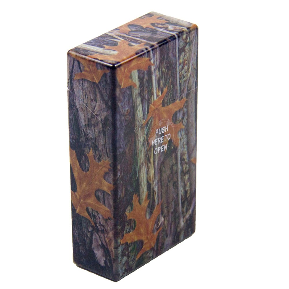 5 Pack 100' Size Push-to-Open Plastic Cigarette Case Camouflage Design