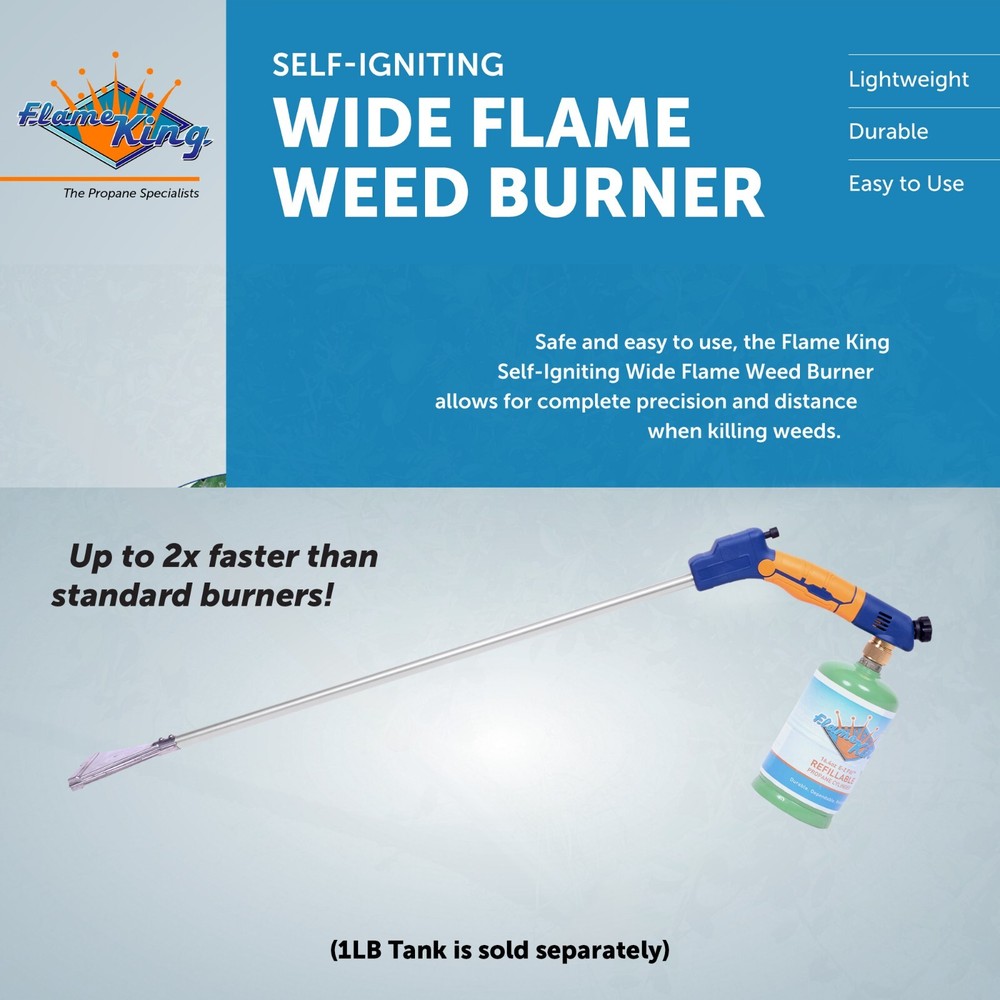 Wide Flame Weed Burner Propane Torch Self Igniting