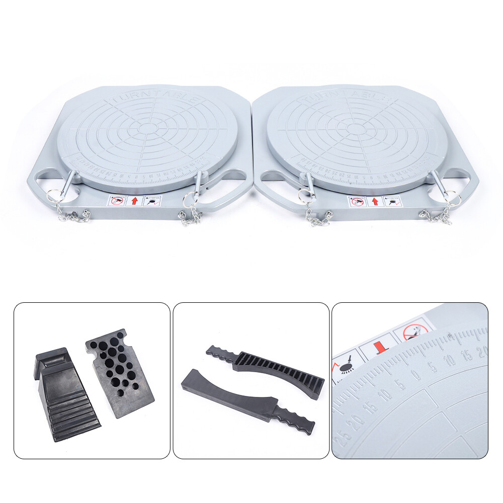 2PCS Car Wheel Alignment Turn Plates Kit, Wheel Alignment Machine Angle Plates