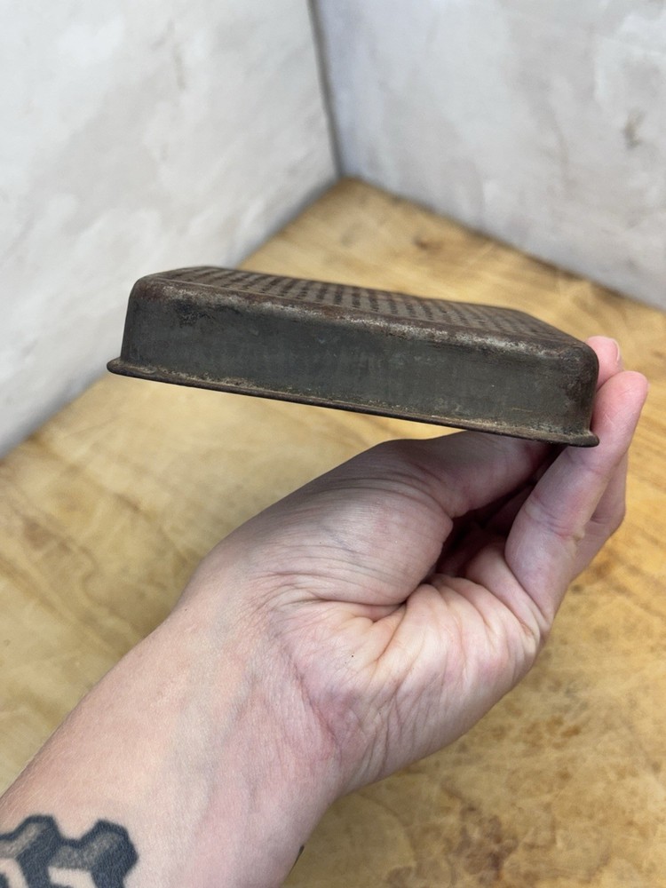 Antique Early Tin Strainer Square #1439