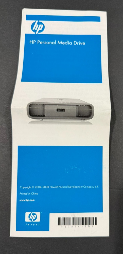 HP Personal Media Drive Instructions