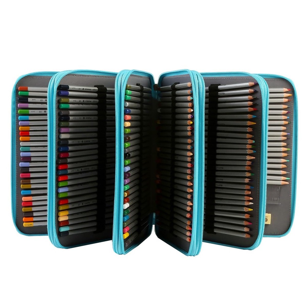 Lbxgap Portable Colored 250 Slots Pencil case Organizer with Printing Pattern...