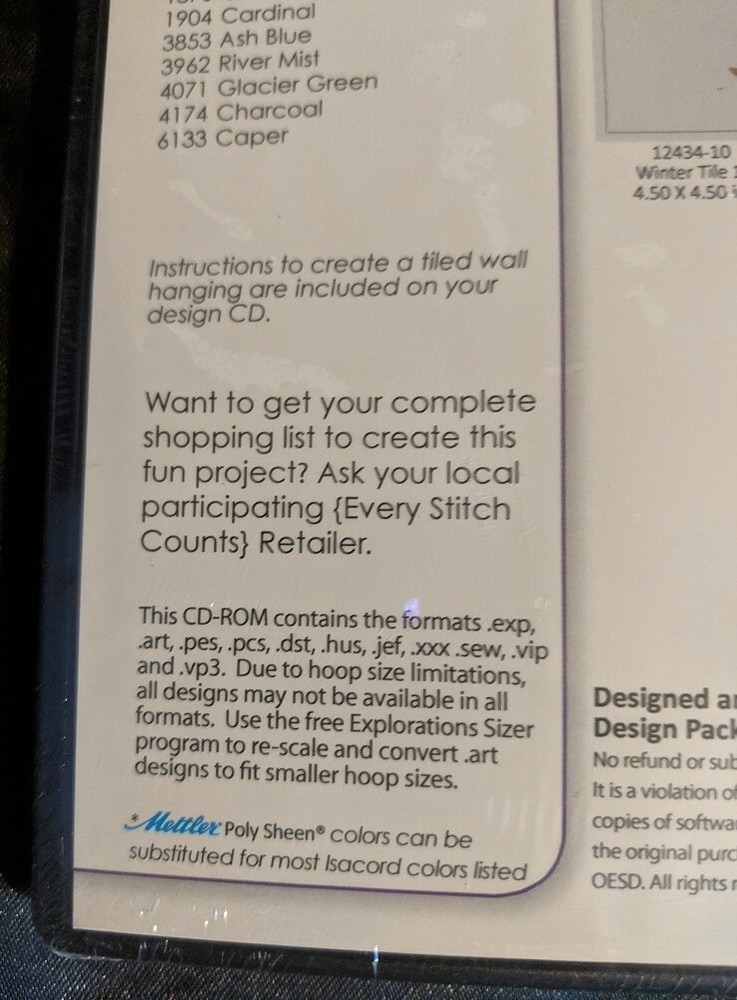 Every Stitch Counts - A Vintage Winter - CD Patterns - Includes Thread Chart NEW