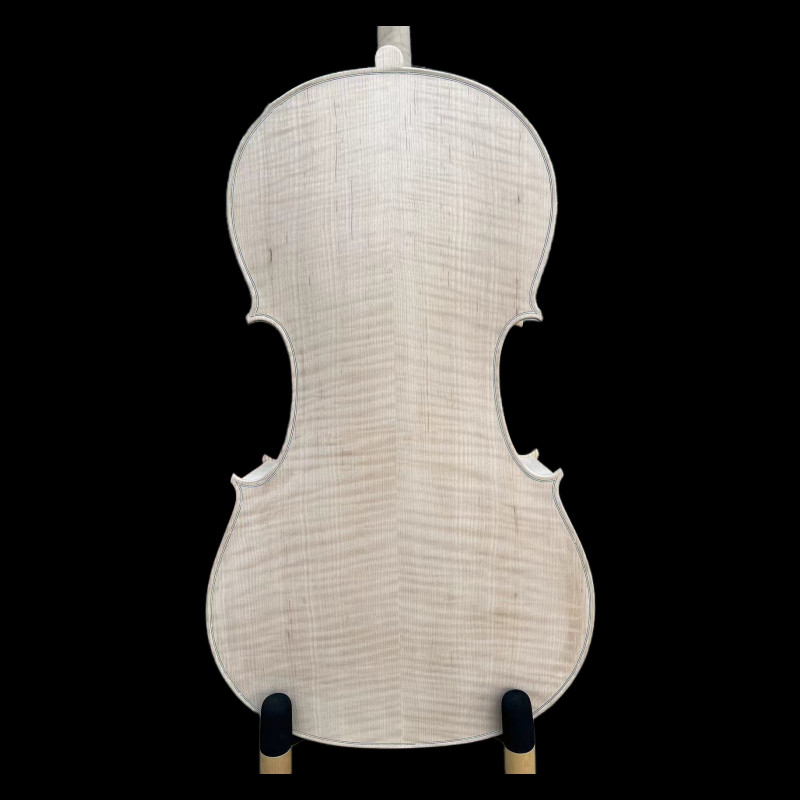 Professional Hand-Made song unfinished Cello 4/4 Solid maple back