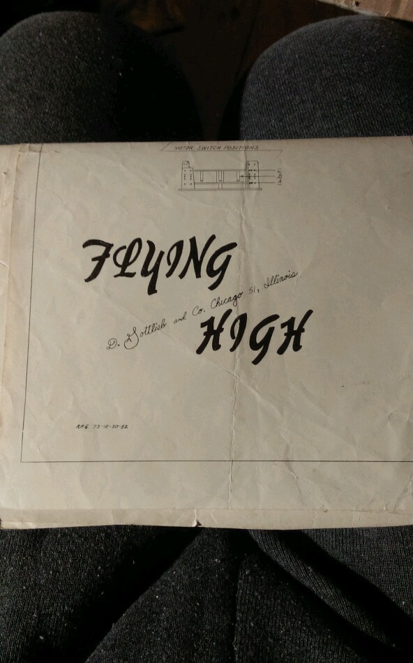 GOTTLIEB FLYING HIGH SCHEMATIC ORIGINAL