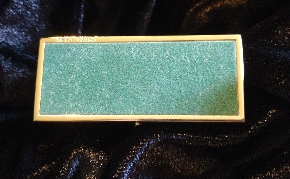 Vintage Vanity Mirror Gold Tone Mini Clock