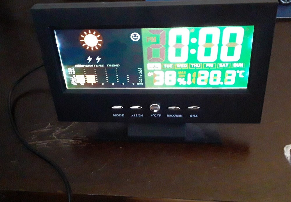 Digital Voice weather station clock