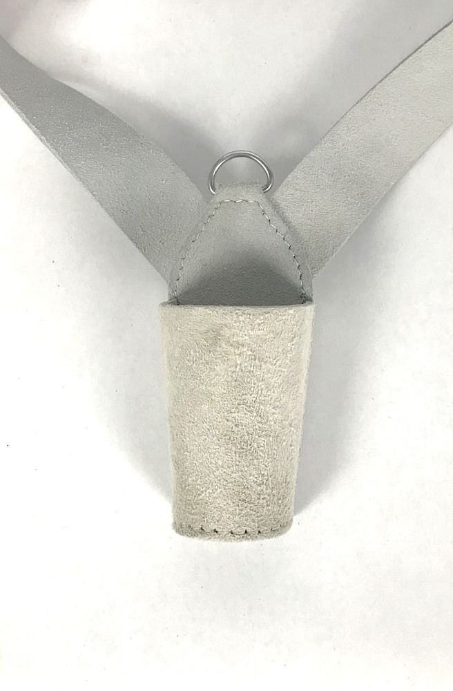 White Buff Leather Flag Carrier - Reenactment