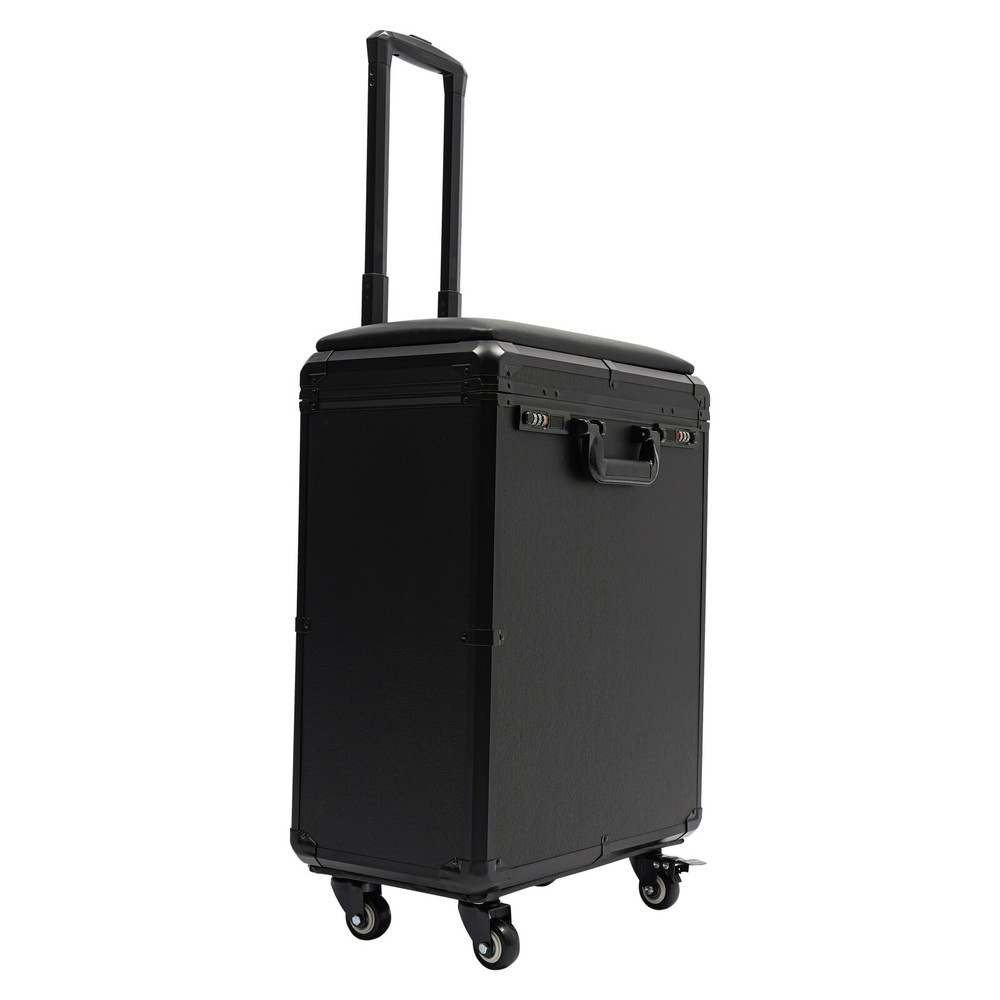 Rolling Makeup Case, Makeup Case with 4 Universal Wheels Combination Lock