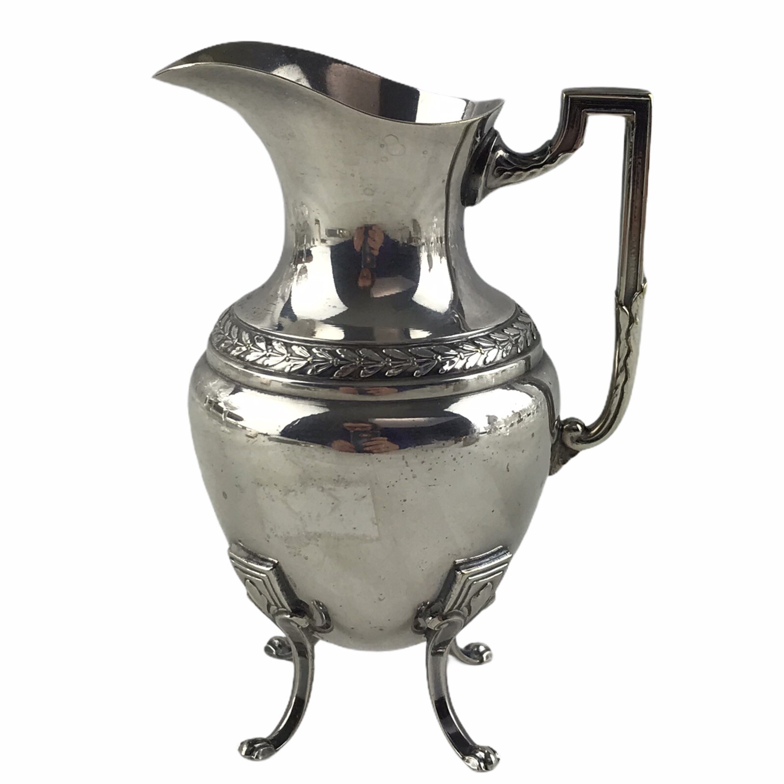 Vintage WMF Germany EP Silverplate Creamer Neoclassical Footed Helmet Shape B7