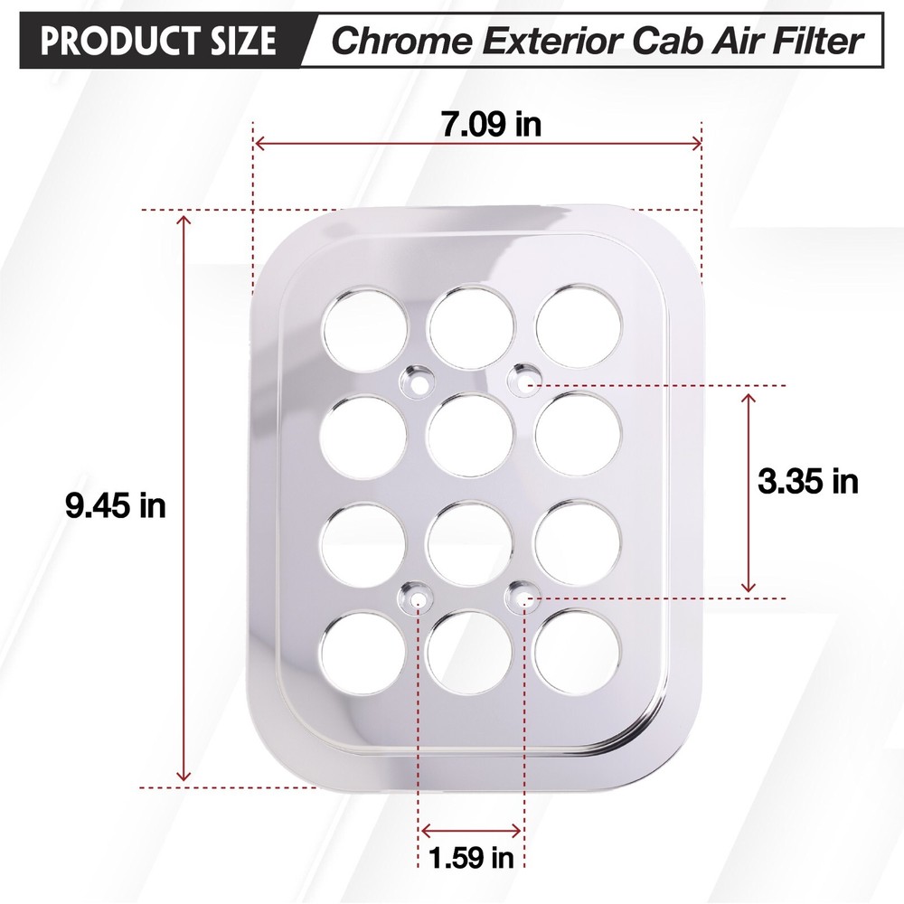 Fresh Filter Cabin Filter Chrome For Kenworth With 2 Filter Layer CF19501C