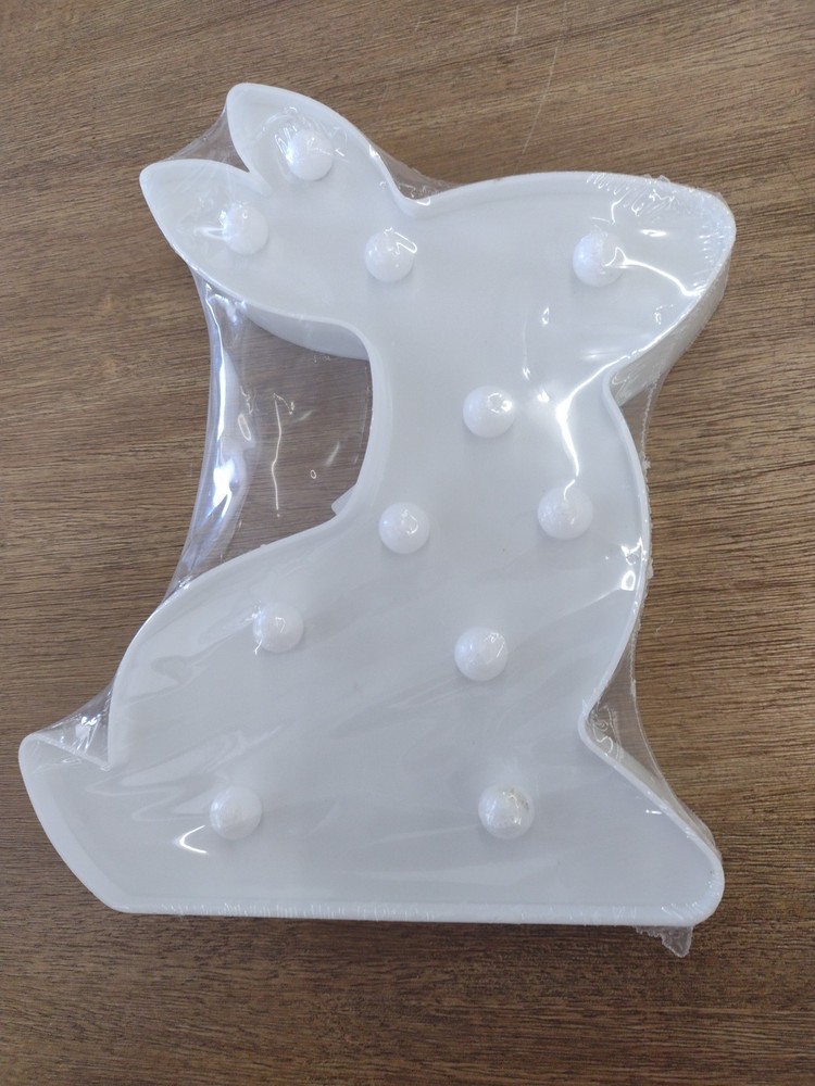 Led Rabbit Statue Night Light, Battery Operated