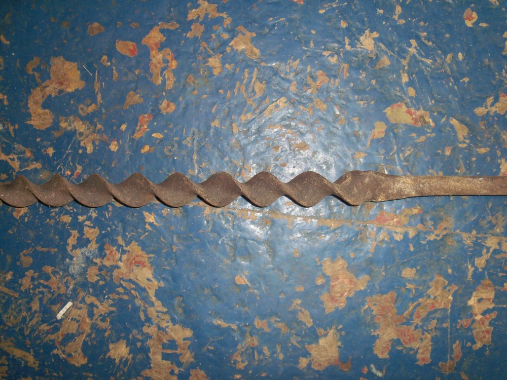 Vintage Mining Auger, Original, 62" in Length