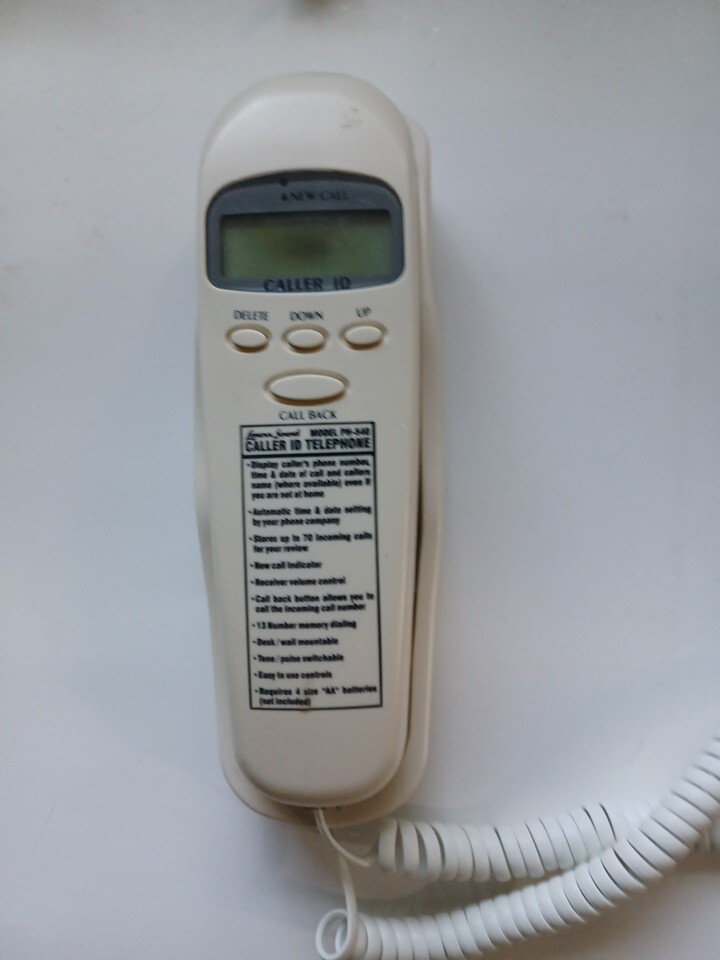 Corded phone with caller id