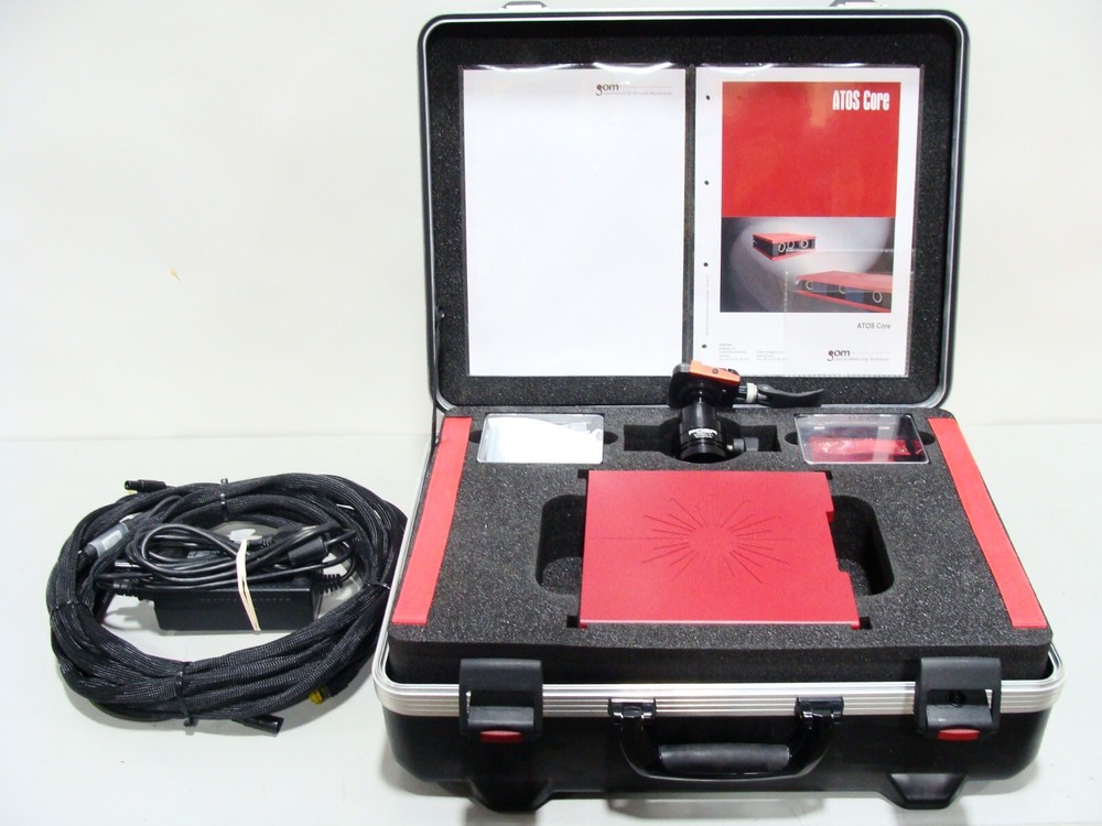 GOM Atos Core 135 Metrology 3D Scanner W/ Calibration Panel & Case - NO SOFTWARE