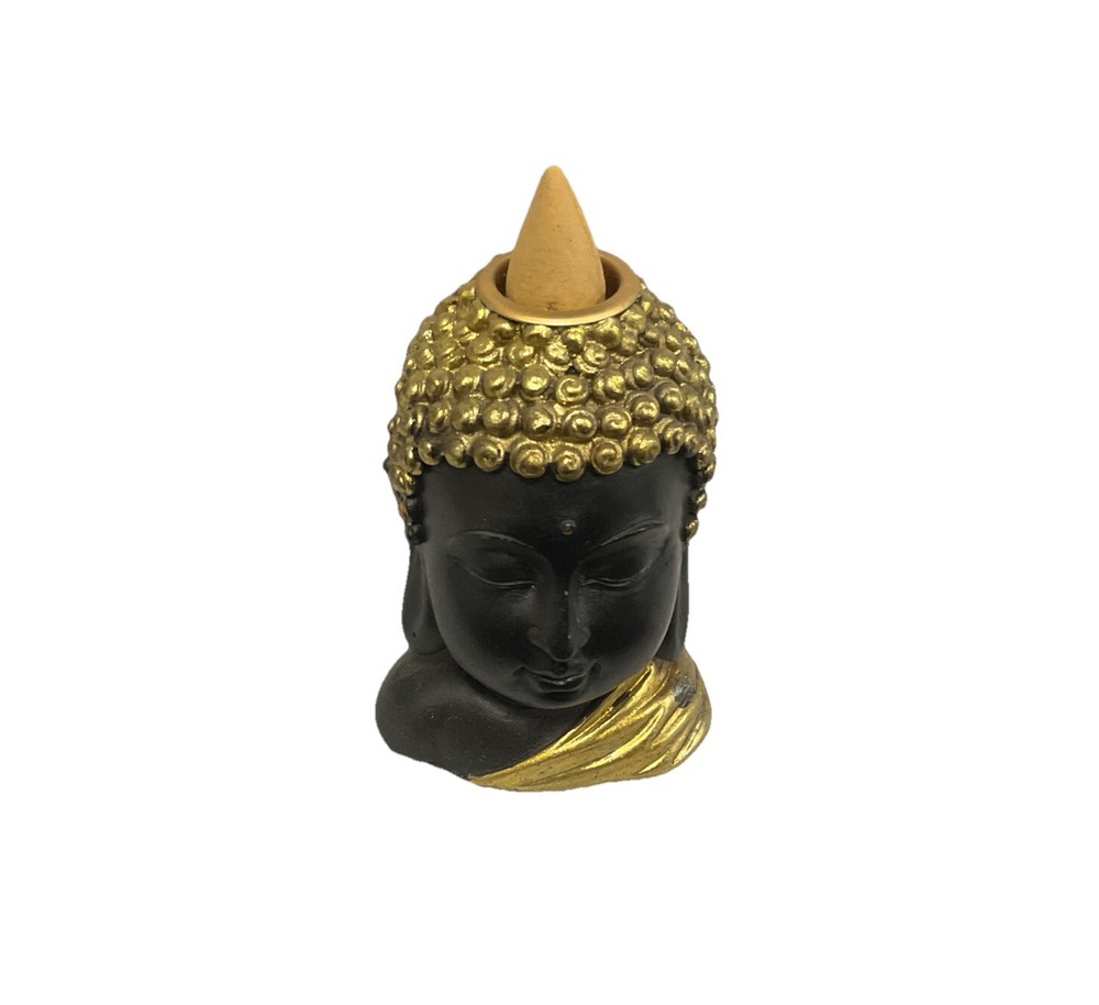 Buddha Head Incense Cone / Stick Holder Burner