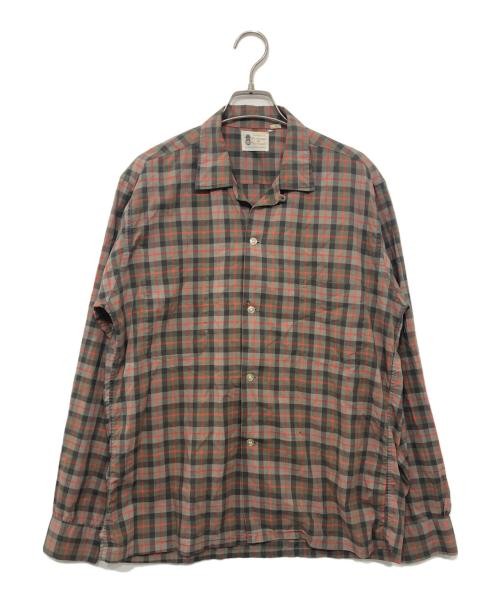 TOWN CRAFT                    Checked collar shirt gray
