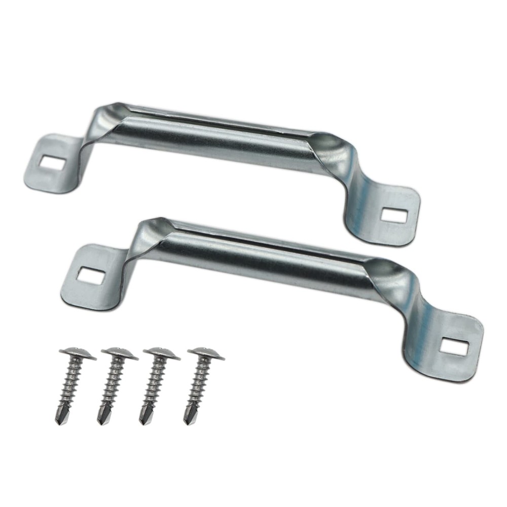 2 Pack Heavy Duty Garage Door Pull Handles for Most Bottom Lift Handle Silver