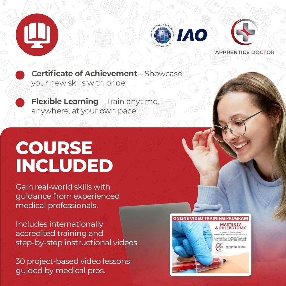 Professional Phlebotomy Simulation Arm - Complete Training, Medical Students