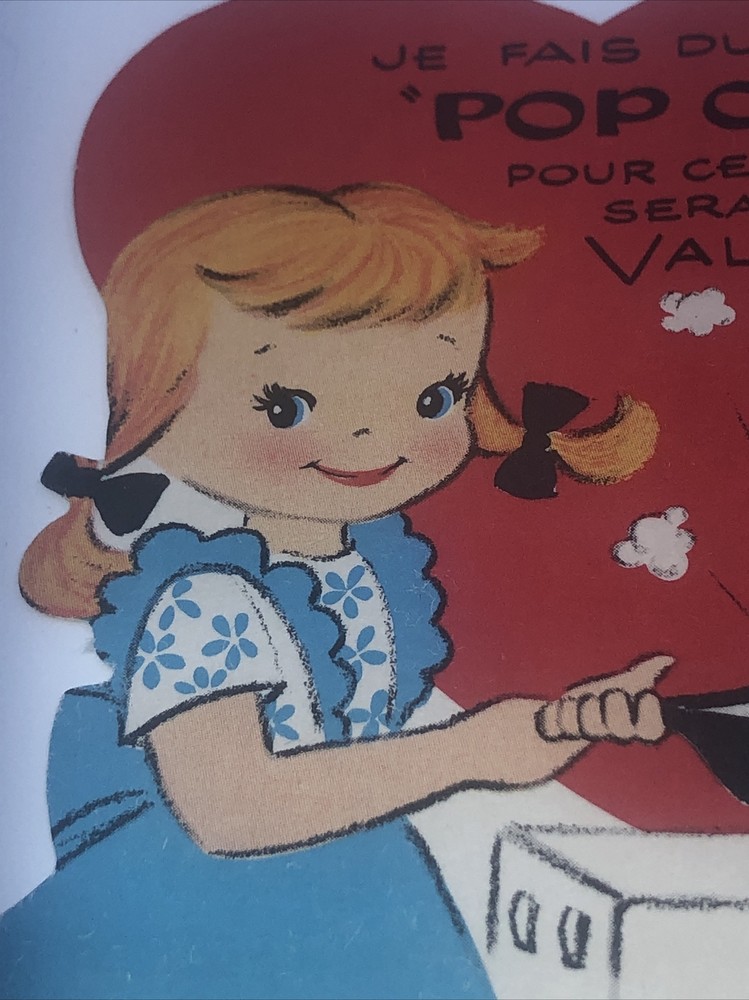 vtg Valentin card 4x3.5”