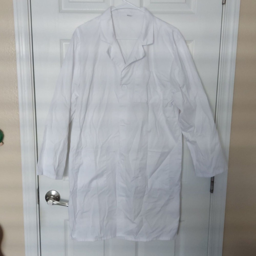 White Unisex Long Sleeve Lab Coat