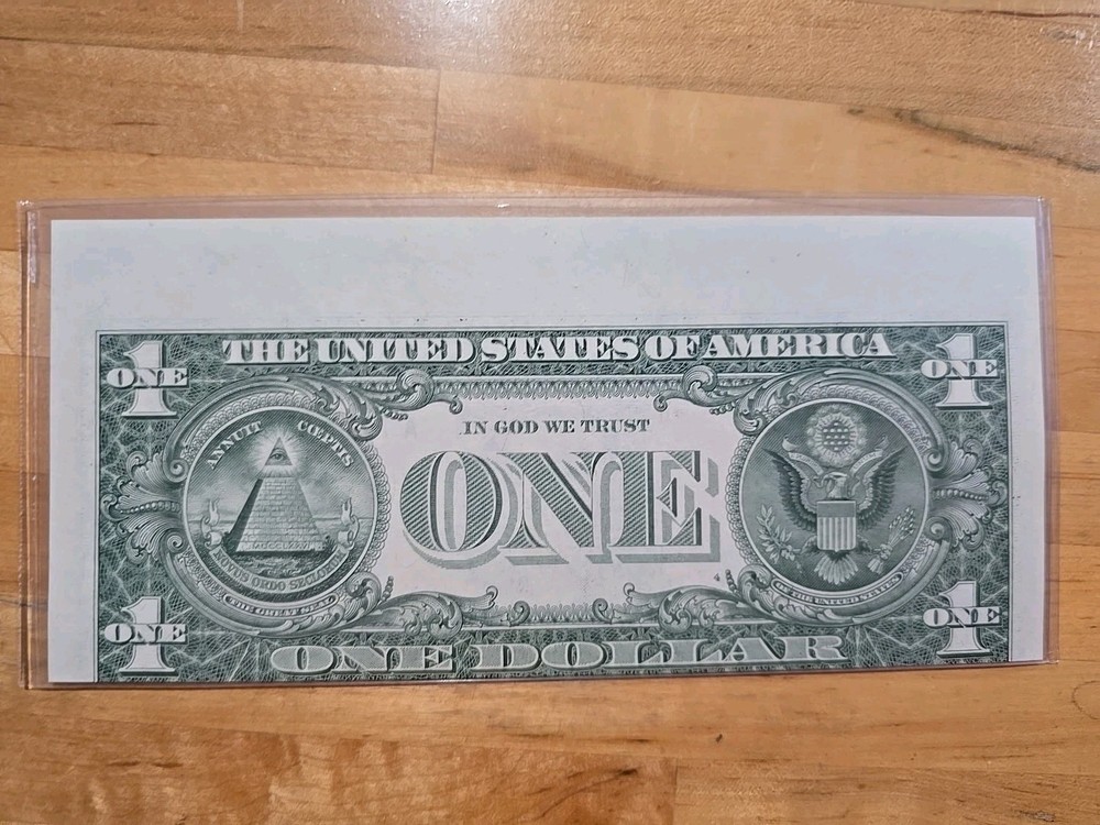 2021 $1 Dollar Major Miscut Error Note Uncirculated
