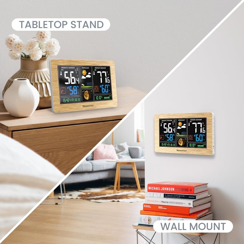Wireless Weather Station with Adjustable Backlight and Remote Sensor Capability