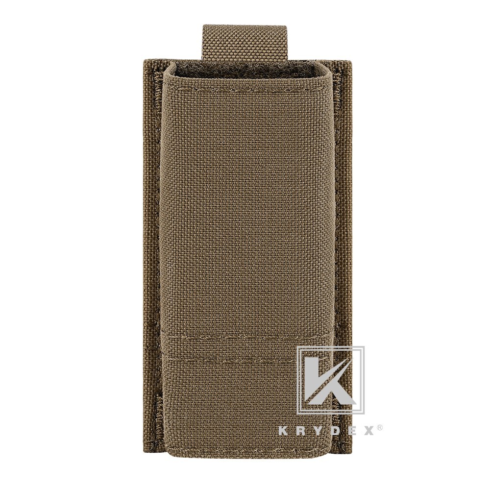 KRYDEX Tactical Double Stack Pistol Single Mag Pouch Belt / MOLLE Mounted Coyote