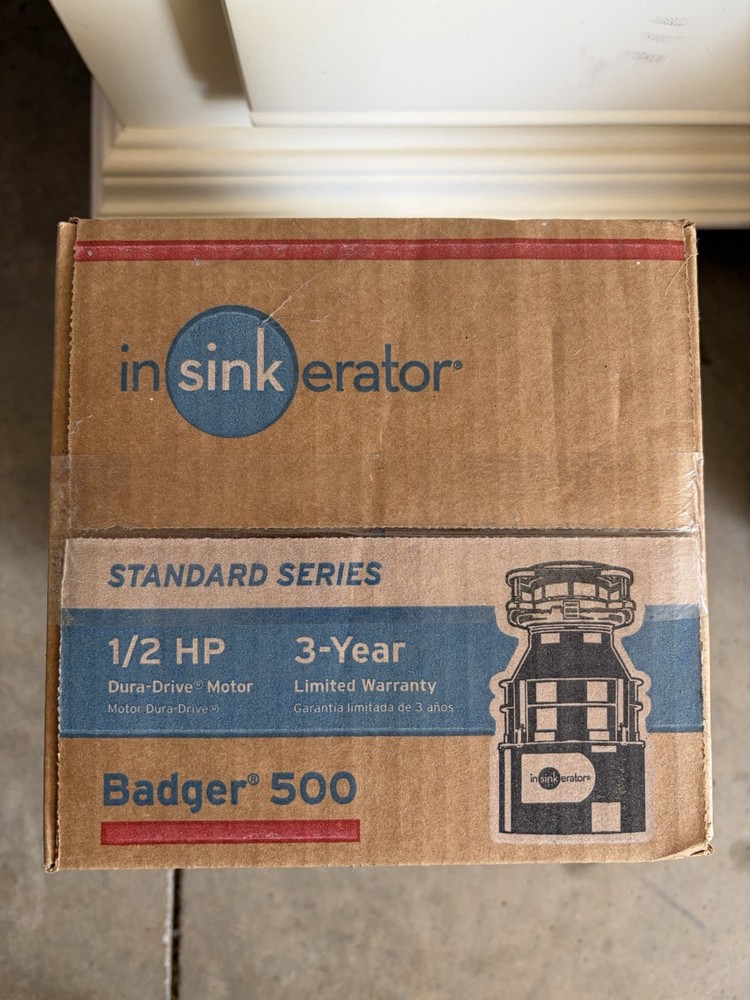 InSinkErator Badger 500 Garbage Disposal (NEW in Box) – 1/2 HP