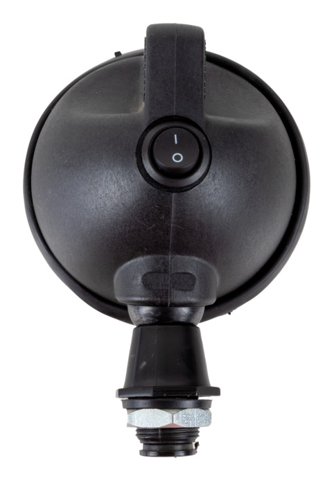 Halogen work light ø 118 mm adjustable with switch, ABS and glass, cable