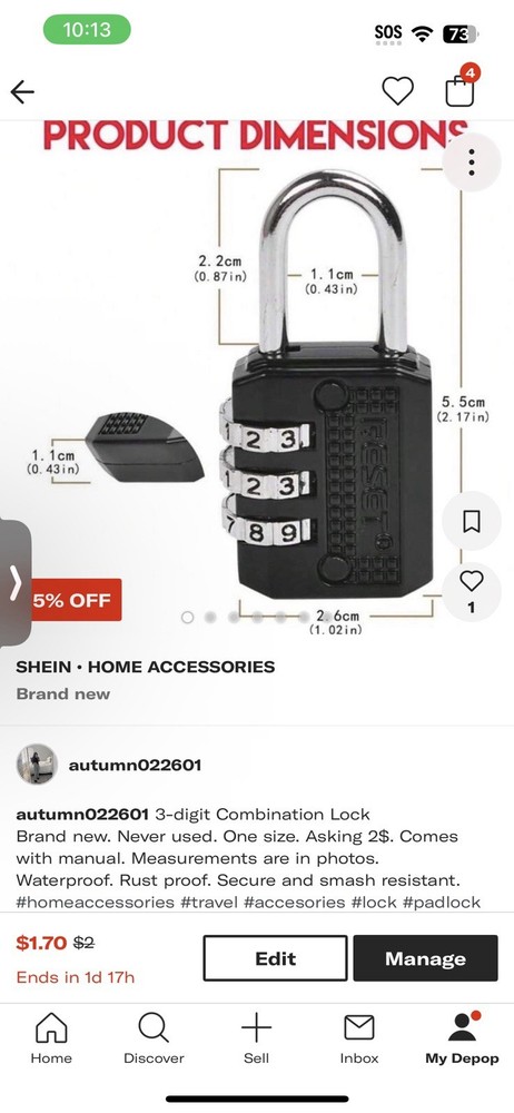 3-digit Combination Lock