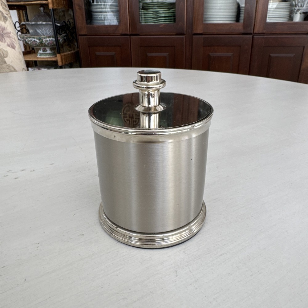 Winthrope Silver Covered Bathroom Jar