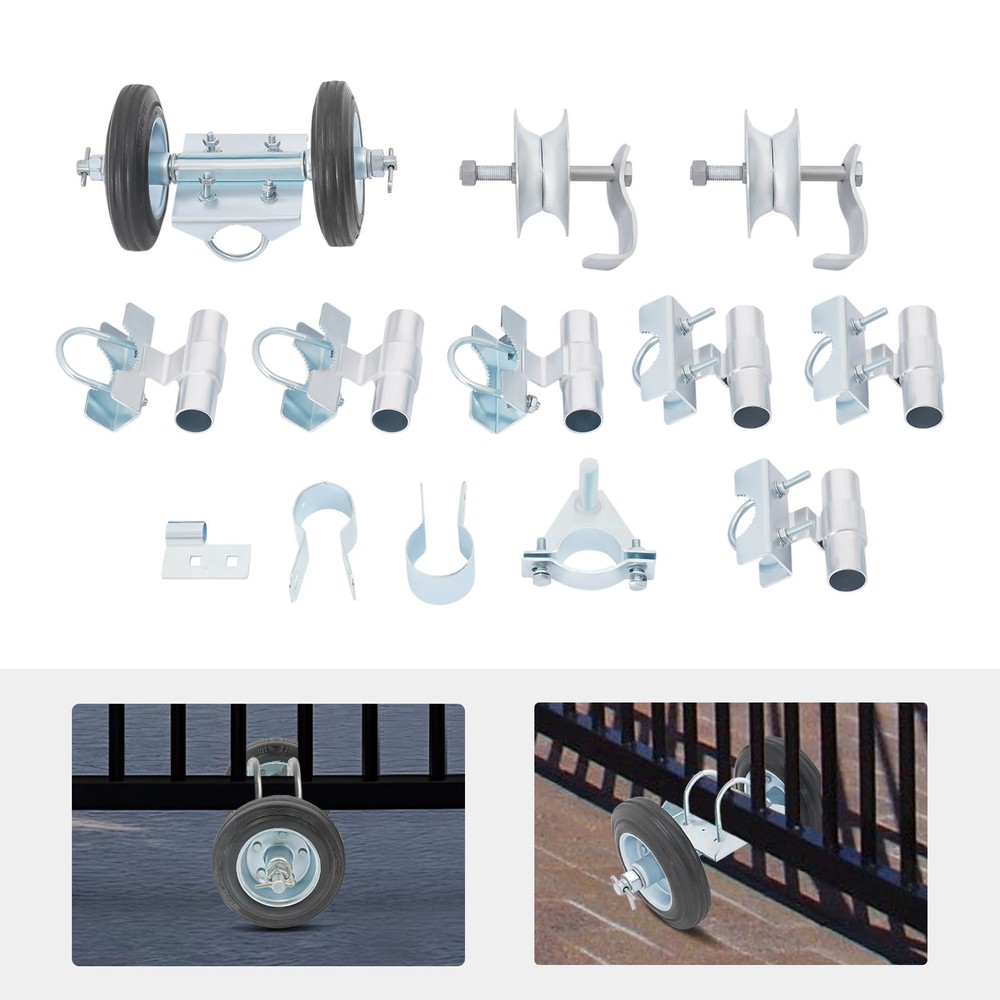 600lbs Rolling Gate Hardware Kit, Heavy Duty Sliding Gate Rollers Wheels Kit