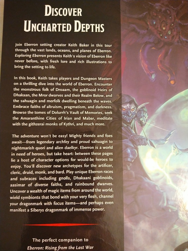 Dungeons and Dragons 5th edition Exploring Eberron by Keith Baker