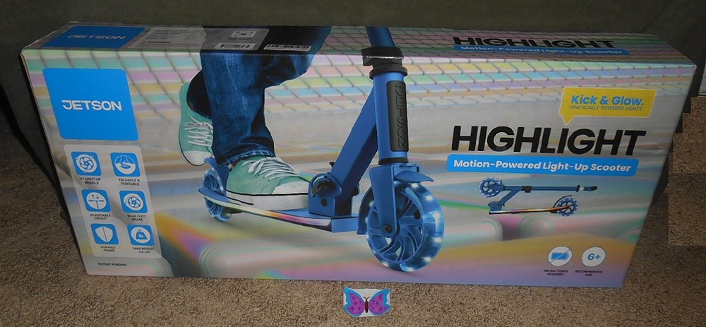 NEW JETSON HIGHLIGHT MOTION POWERED BLUE SCOOTER