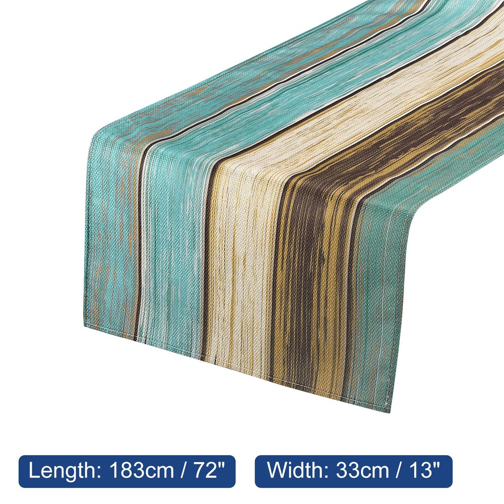 Table Runner 72" x 13", Retro Table Runner, Green & Grey