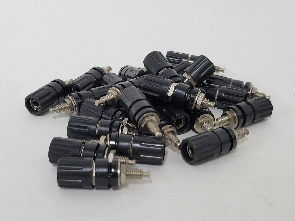 25X black 5 way binding posts - banana jacks