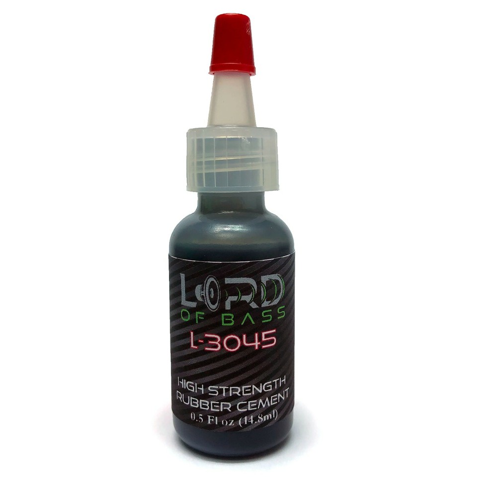 1/2 oz Pro-Grade Black Rubberized Speaker Glue Adhesive - L-3045