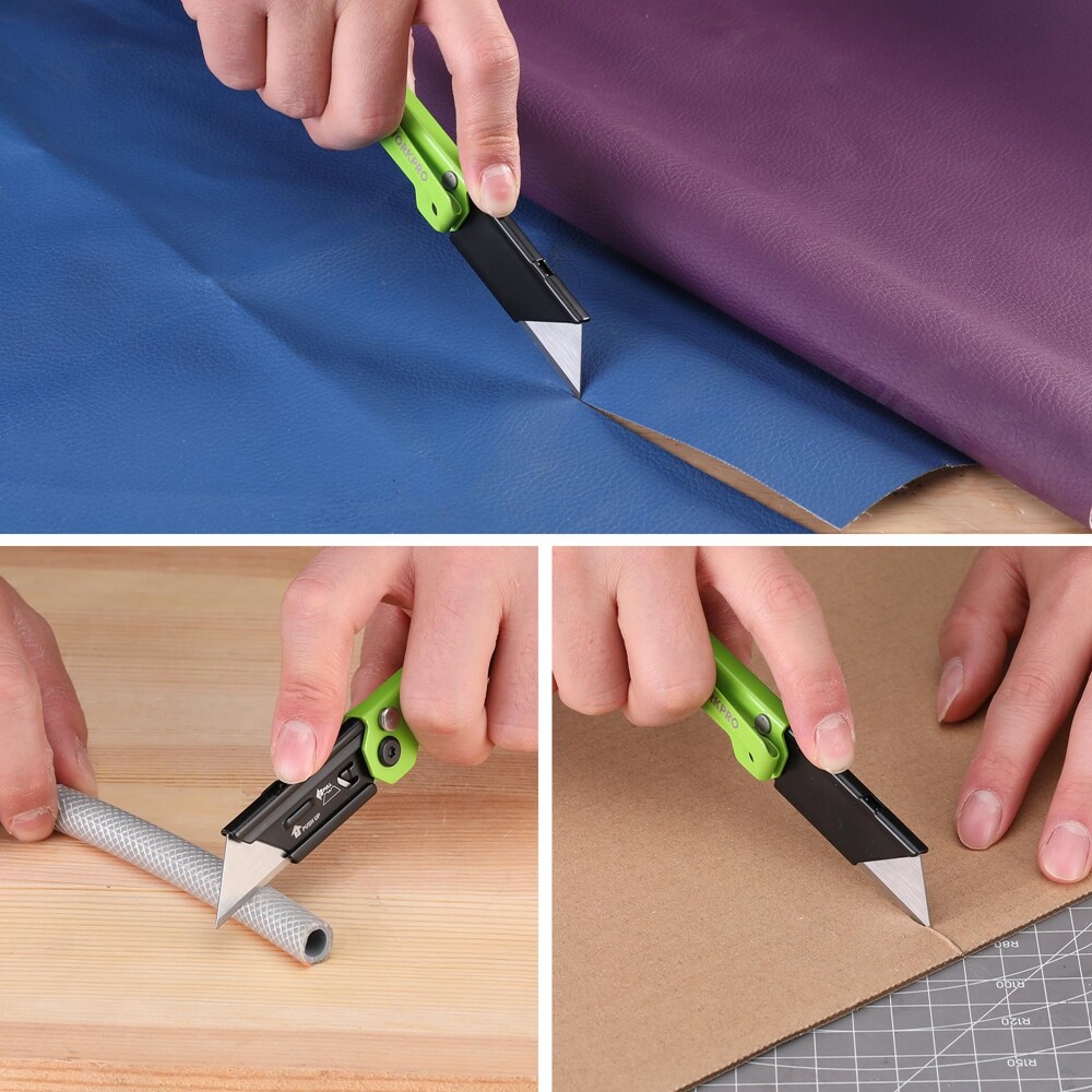 WORKPRO EDC Folding Utility Knife Mini Box Cutter with Quick Open Axis Lock USA