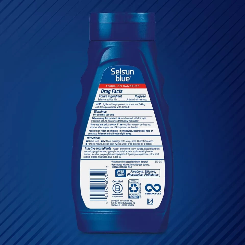 Selsun blue medicated maximum strength dandruff shampoo, 11 fl oz